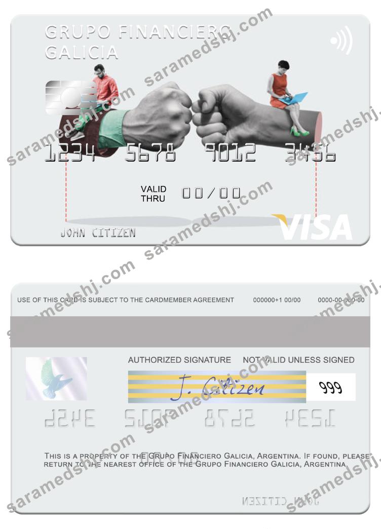 Argentina Grupo Financiero Galicia visa card